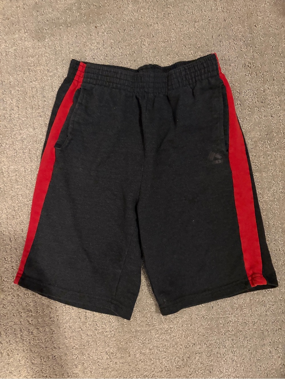 RBX Black Shorts with Red Side Panels - Kids L 14-16